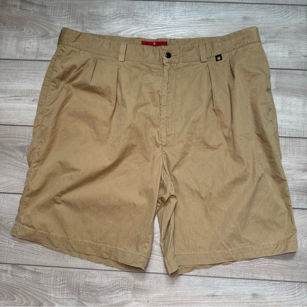 Victorinox‎ Khaki Shorts poplin cotton Tan 9 in Cotton Mens 42 Swiss Army
